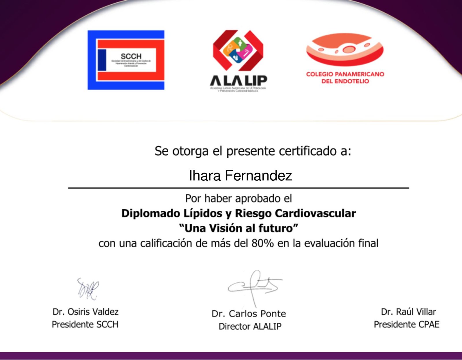 lipidos, certificado