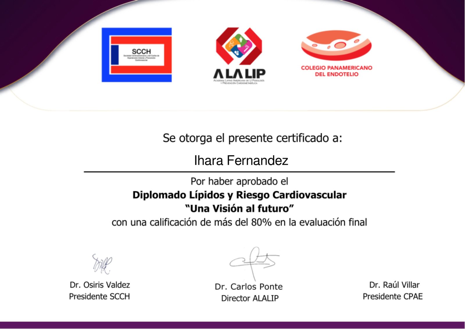lipidos, certificado